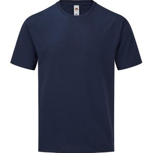 Fruit of the Loom Unisex Volwassenen Iconisch 165 klassiek T-shirt. (Marine)