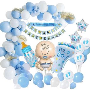 Babyshower 38-delig - Babyshower versiering - babyshower jongen - Babyshower ballonnen - Babyshower slinger - Babyshower decoratie - Mom to be - Its a boy - babyshower