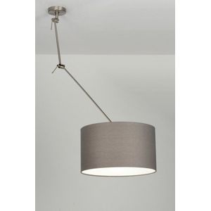 Lumidora Hanglamp 30007 - BRISBANE - E27 - Grijs - Taupe - Textiel - ⌀ 45 cm