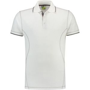 Lemon & Soda polo voor heren in de kleur wit in de maat S met contrast details.