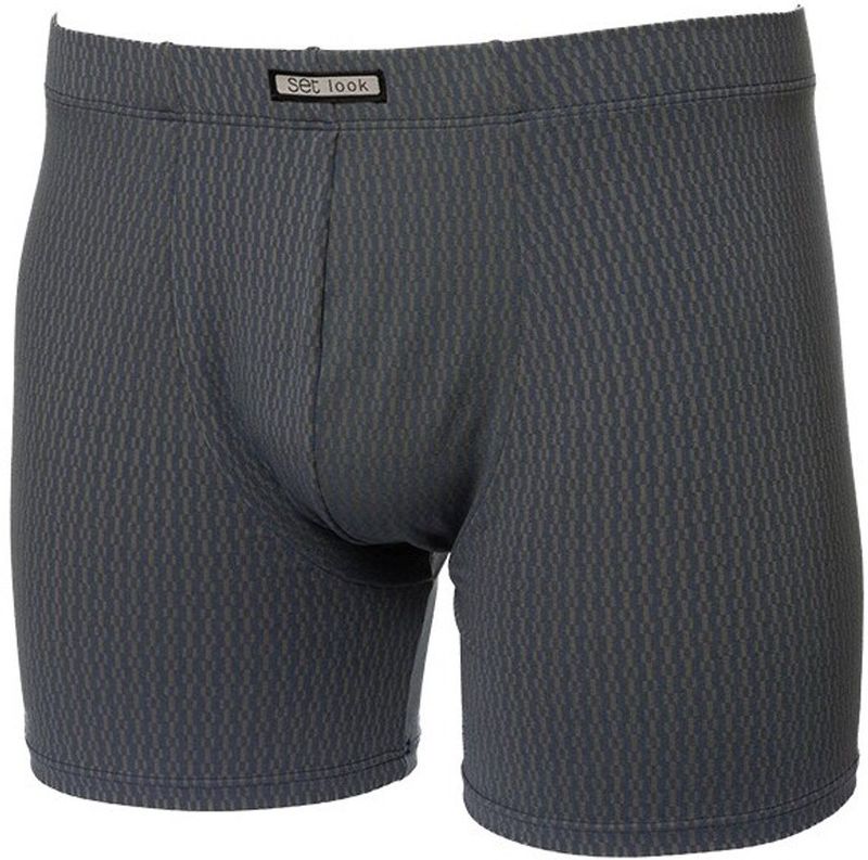 Set heren boxershort microfiber - Jacquard - M - Blauw