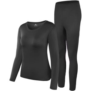 Dames Thermokleding Set - Ultra Zacht Fleece Ondergoed Top en Broek voor Winter