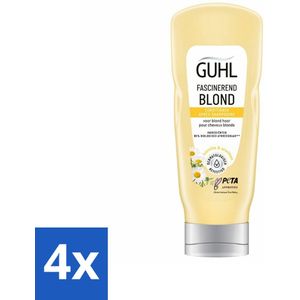 4 x Guhl - Conditioner - Colorshine Blond Glans - 200 ml - Blond Haar - Glans Conditioner - Conditioner Voor Blond Haar - Haarverzorging Blond - Haar Glans