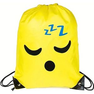 Emoji tas | Slapend gezicht | Smiley tas | Ideaal als gymtas/ zwemtas/ sporttasje