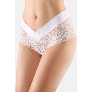 Bellivalini Dames Hipster Hot Pants met Kanten – Ondergoed – Wit-5 – L - BLV-GAB-155