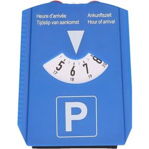 Parkeerschijf met ijskrabber - blauw - draaischijf voor parkeren - kunststof