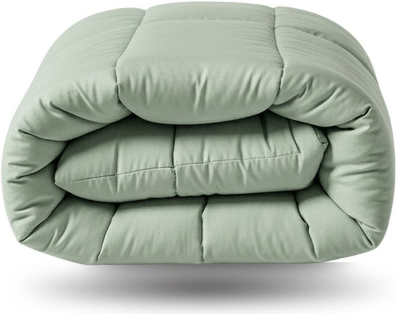 Zelesta - Wonderbed Natural Green - Katoenen Dekbed - 200x200 - Wasbaar Dekbed - Hoesloos Dekbed - 2 in 1 Dekbed met Vaste Overtrek