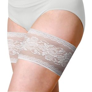 Bandelettes Original bovenbeenbanden – anti-schuur & antislip – Maat D 68–72 cm – Peony wit