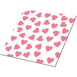 Tulup PVC Tegels - Kleine Harten Vinyl Tegels - 30 cm x 30 cm - Roze Vinyl Wandtegels - Set van 9 - Vinyl Tegels Zelfklevend - Kinderen Plaktegels - Wand PVC Tegels - Plaktegels keuken en Badkamer