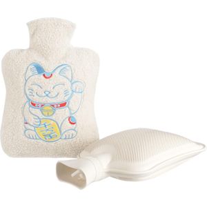Grote Maneki Neko warmwaterkruik van 1,8 liter | Wit