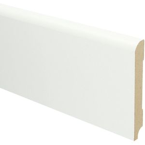 Sfeerplinten - MDF Koloniale Plint - 120x15mm - Wit Voorgelakt RAL 9010 - 5 stuks - Lengte 2.4m - Voordelig MDF plinten kopen - Eenvoudige installatie met montagekit of spijkers - Woodstep