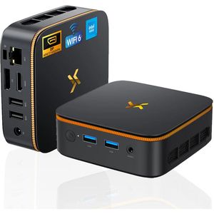 Blackview Huidun H50 Mini PC - Intel Twin lake N150 (Up to 3.6 GHz) - 8GB DDR4 - 256GB SSD - Windows 11 Pro - WiFi 5 - Gigabyte Ethernet - Zwart