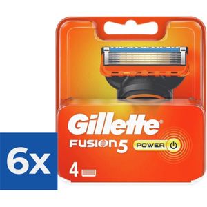 Gillette Fusion5 Power Navulmesjes Voor Mannen 4 stuks - Voordeelverpakking 6 stuks