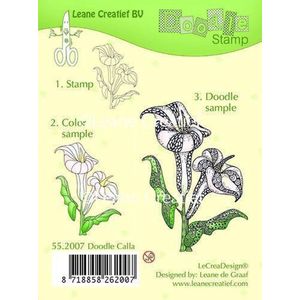 Leane Creatief clearstamp - Doodle stempel - Calla 55.2007 bloem - condeolance