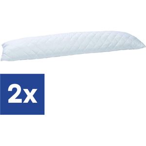Ondersteunend Lichaamskussen Wit - Body Pillow – 40 x 145 cm – 2 stuks