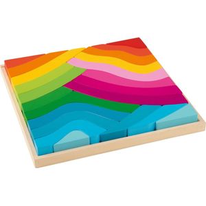 Playtive Houten Regenboog Puzzeldoos- Montessori stijl speelgoed -23 delig