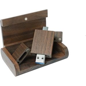 Houten USB C Flash Drive 32GB - USB 3.0, OTG Pen Drive voor Android Smartphones