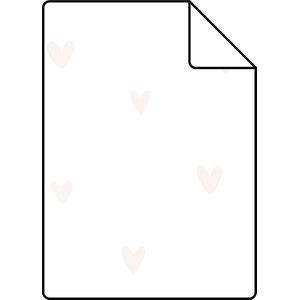 Proefstaal ESTAhome behang hartjes zilver en wit - 26,5 x 21 cm - 138864-S