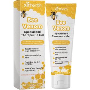 Gel voor gewrichtsherstel met bijengif verlicht pijn en ongemak in de nekwervels, schouders, nek en pols. Gel voor gewrichtsverzorging.