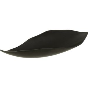 J-line - Plateau Blad Aluminium Zwart Small - 34x12x6cm