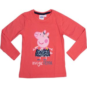 Peppa Pig shirt met lange mouw - met pailletten - katoen - maat 110/116