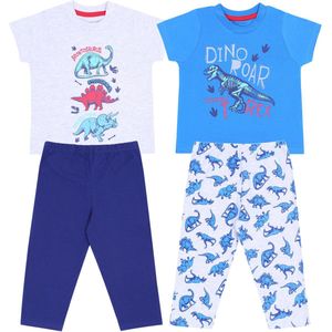 Grijs-blauwe pyjama met dinosaurussen