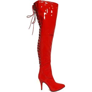Soisbelle  Kunstleren strakke Laklaarzen 89526 Rood Maat 36
