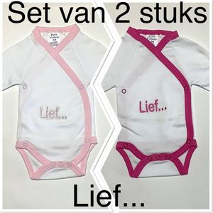Petit Villain Baby Rompertje set van 2 Maat 56/62