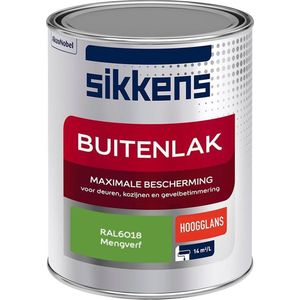 Sikkens Buitenlak - Verf - Hoogglans - Mengkleur - RAL6018 - 1 liter