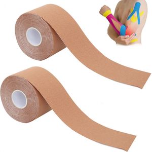 Sports Kinesiotape - Kinesiologie Tape - 5m x 5cm/2 Roll - Bandage Tape - Hooikoortstape - Face Taping - Cosmetisch Tapen - Waterbestendige & Elastische Sporttape - Elastisch voor Sport - Professionele Physio Tape