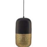 WOOOD Exclusive Tirsa Hanglamp - Metaal - Zwart/Brass - 36x20x20