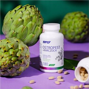 SFD | Mariadistel + Artisjok (Ostropest + karczoch) – 180 capsules | Natuurlijk Supplement voor Leverreiniging & Spijsvertering | 180 tabletten