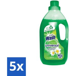At Home - Wash - Wasmiddel - Alle Was - Frisse Geur - 42 Wasbeurten - Bulkverpakking - 5 stuks