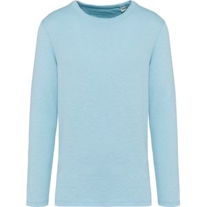 Biologische unisex sweater 'Terry' lange mouwen Washed Sea Water - S