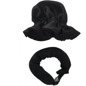 Krultang zonder warmte - Krultang - S-Curling Cover - Krulhoes - Krulkapset - Grote golvende krullen - Zwart