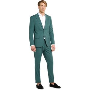 OppoSuits Daily Posy Green - Casual Heren Pak - Kostuum - Inclusief Blazer en Pantalon - Maat EU 48