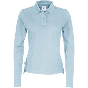 Cottover POLO PIQUE LONG SLEEVE LADY - GOTS GECERTIFICEERD 141017 - Lichtblauw - XXL