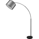 LED Vloerlamp - Vloerverlichting - Trion Bidon - E27 Fitting - 1-lichts - Rond - Mat Zwart - Aluminium - Tot 10W