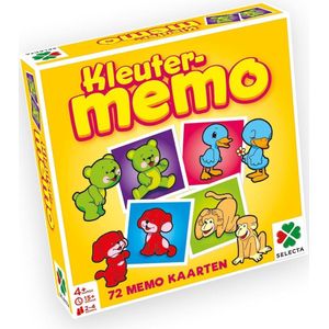 Selecta Kleuter Memo - Gezelschapsspel voor kinderen vanaf 4 jaar - 72 kaarten - 2-4 spelers - Speeltijd 20 minuten