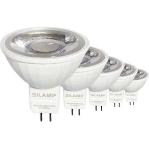 Ledlamp GU5.3 / MR16 12V 8W SMD 80 ° (5 stuks) - Wit licht - Overig - Pack de 5 - Wit Neutre 4000K - 5500K - SILUMEN