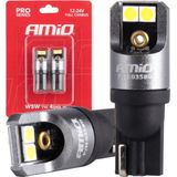AMiO T10 W5W LED - 12V24V - Wit - 4x3030 SMD - 2 Stuks