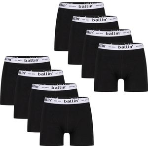 Heren Onderbroeken met Ballin Est. 2013 8-Pack Boxers Print - Zwart - Maat S