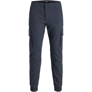 Jack & Jones - Heren Broek Paul Warner Cargo - Blauw - Maat 33/34