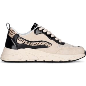 POSH by Poelman CHARLIE Dames Sneakers - Beige met combinatie - Maat 37