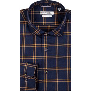 Giordano - Lange mouw overhemd - Heren - XL - Blauw - Katoen - 327828