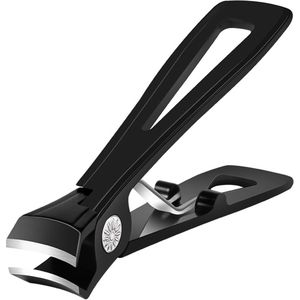Nagelaccessoires-Grote nagelknipper van roestvrij staal, zwarte grote nagelknipper