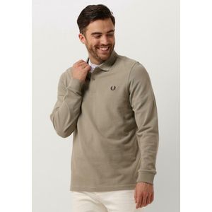 Fred Perry The Long Sleeve Fred Perry Shirt Polo's & T-shirts Heren - Polo shirt - Olijf - Maat XXL