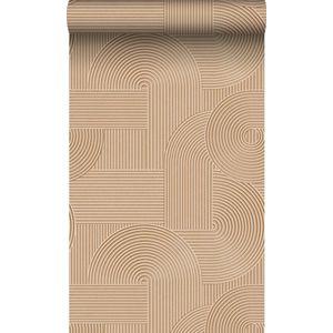 Origin Wallcoverings behang grafisch 3D motief licht terracotta - 53 cm x 10.05 m - 348016