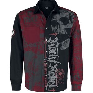Rock Rebel by EMP Zwart/rood shirt met print - Heren - XL