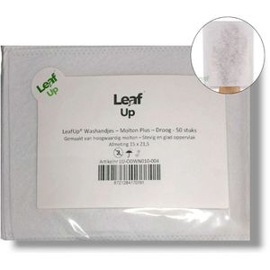 LeafUp® Wegwerp Washandjes – Molton Plus ��– Droog - 50 stuks (B)